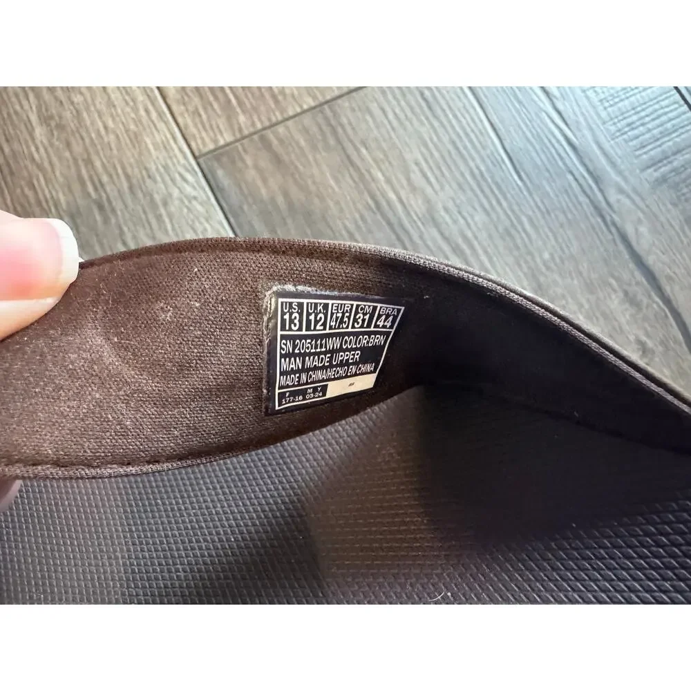 Skechers‎ Mens Patino Marlee Sandals Flip Flops Brown Vegan Leather Size 13